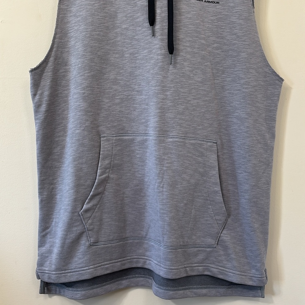 Under Armour Men’s Sportstyle Terry Sleeveless Hoodie Gray Size XL - Picture 4 of 10